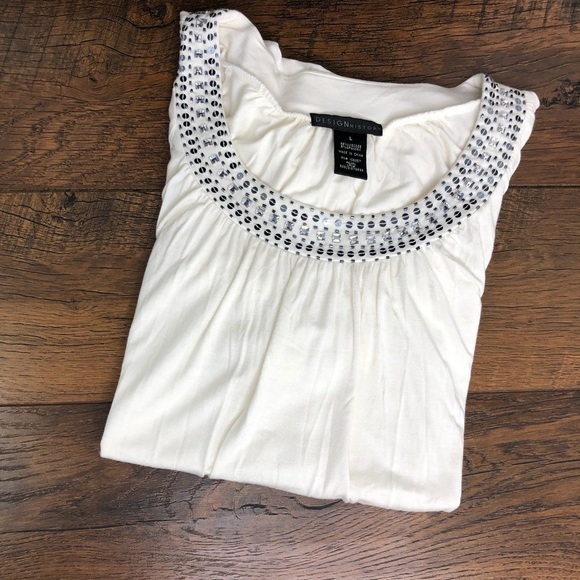 Design History Jeweled Neckline Top - Size L - Picture 8 of 9